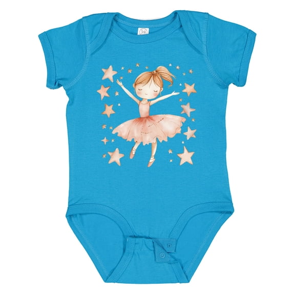 Inktastic Ballerina Girl in Pink Girls Baby Bodysuit