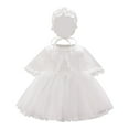 thumbnail image 2 of Delliss Girls Tutu Dress 3pcs Sleeveless Layered Tulle Dress with Shawl Headwear 3-24M Party Bridesmaid Ball Gown Wedding Princess Sundress, 2 of 9
