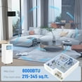 thumbnail image 5 of HOMCOM 8000 BTU 345 Sq Ft Portable Air Conditioner with Timer, White, 5 of 10