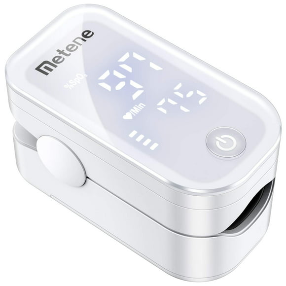 Metene Pulse Oximeter Fingertip, Oxygen Level Pulse Rate, Blood Oxygen Saturation Monitor, Heart Rate Monitor and SpO2 Levels