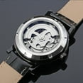 thumbnail image 3 of Luxury Casual Design Leather Strap Mens Watches Mechanical Skeleton Watch, 3 of 3