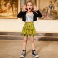 thumbnail image 2 of UAYOTSE Girls Metallic Skirt with Built-in Shorts Ruffle A Line Skirt for Girls Party Birthday,Sizes 4-5 Years, 2 of 6