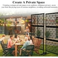 thumbnail image 2 of Wind Blocker for Outside Patio,Freestanding Outdoor Divider Decorative Privacy Fence Screen,Metal Outdoor Privacy Screen,Fence Panels for Balcony Patio,74‘’H×35‘’W(Black-Square), 2 of 7