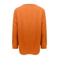thumbnail image 5 of NMMUED Waffle Knit Tops for Women Fall Outfits Sweatshirts for Women Loose Fit Womens Tops Casual Outfits for Women Baggy Sweatshirt Womens Long Sleeve Tops Orange L, 5 of 5