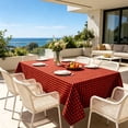 thumbnail image 3 of Fmxomd Waterproof Checkered Tablecloth Fabric - Rectangle 47.25x63 Inch Classic Gingham Buffalo Plaid Table Cloth for Indoor/Outdoor Use - Washable Table Cover for Kitchen, BBQs, and Parties, 3 of 6