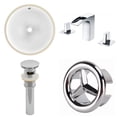 thumbnail image 1 of 16.5-in. W CUPC Round Bathroom Undermount Sink Set In White - Chrome Hardware - Overflow Drain Incl. AI-25922, 1 of 9