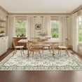 thumbnail image 2 of FairOnly 5'x7'Modern Farmhouse Washable Area Rug Pastoral Floral Non Slip Stain Resistant Mat for Bedroom Living Room Kitchen，Beige, 2 of 7