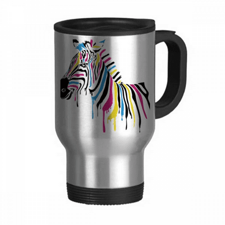 

Pinto Animal Rainbow Color Travel Mug Flip Lid Stainless Steel Cup Car Tumbler Thermos