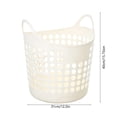 thumbnail image 3 of Twfbrm Plastic Laundry Basket, 12x16 Inch Portable Breathable Laundry Hamper with Handles, Ventilation Durable Storage Container Organizer for Bedroom, Apartment, Dorm, Home, Laundry Room, 3 of 6