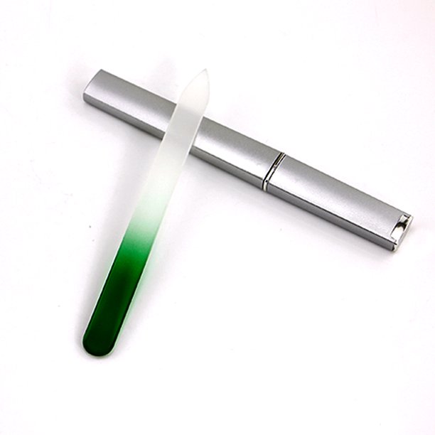 Crystal Glass Finger Nail File with Case Pedicure Fingernail File