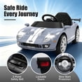 thumbnail image 2 of Xuanlur 12V Licensed Ford GT Kids Ride on Toy, 12V Battery Powered Electric Car w/Remote Control, 4-Wheel Suspension, 3 Speed, Battery Display, LED Lights, Ride on Car for Toddler 1-5 Years, Grey, 2 of 7