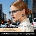 thumbnail image 3 of Smart  Glasses, Stable Signal Transmit 360 Degree Stereo Sound Voice Control Smart  Glasses Long Standby  for Sports Outdoor, 3 of 7