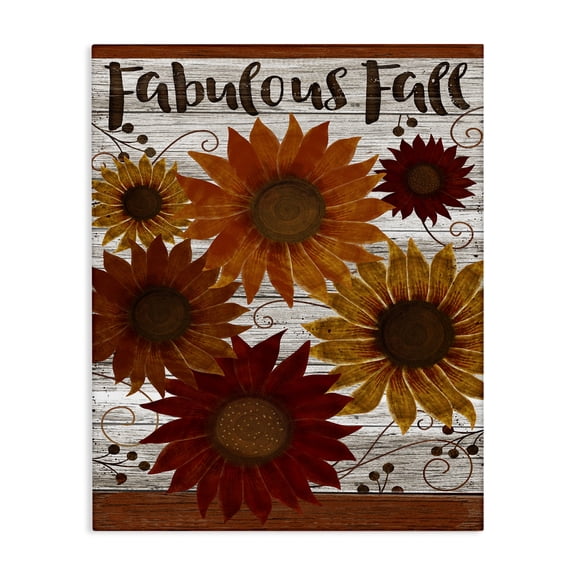 Stupell Industries French Country Fabulous Fall Rustic Sunflowers Canvas Art, 16 x 20, by Beth Albert