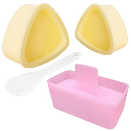 

Fovolat 3 Pack Onigiri Mold 3 Pack Onigiri Mold Musubi Maker Press And Rice Spoon Rice Ball Mold Makers for Home DIY Japanese Boxed Meal Lunch Bento Mould for Rectangular Multi-layer Sushi pretty