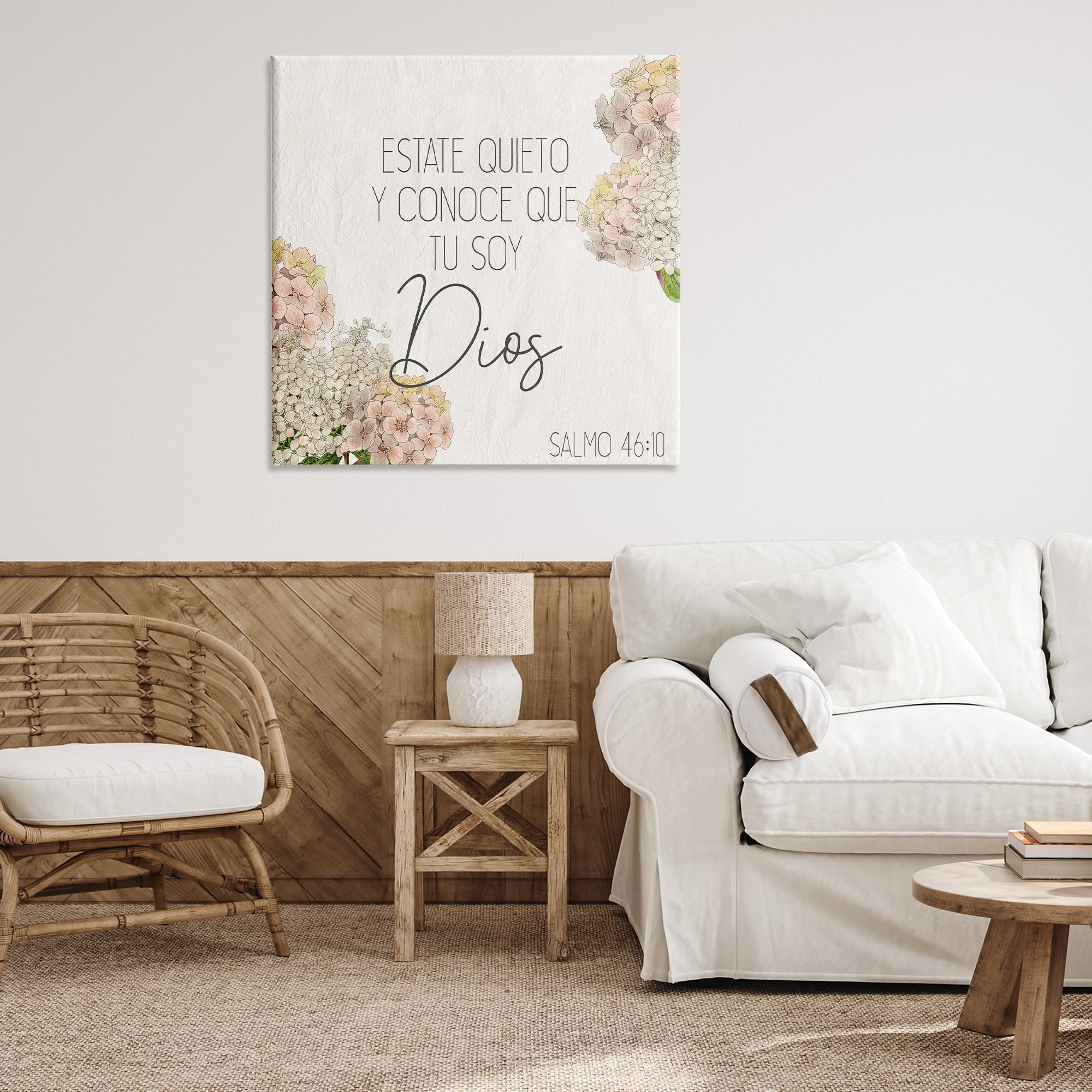 Stupell Industries Estate Quieto Salmo 46:10 Religious Quotes and Sayings Painting Wrapped Canvas Art Print Wall Art, 36 x 36