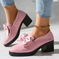 thumbnail image 2 of Mostsola Heels for Women Dressy Bowknot Platform Loafers Slip on Business Casual Shoes, 2 of 8