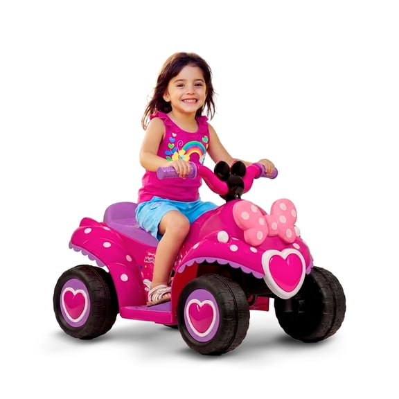 Huffy 6V Disney Minnie Mouse Ride-On Quad, Ages 1.5-3, Toddlers/Kids, Pink