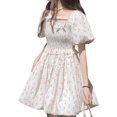 thumbnail image 3 of Vestido de verano con busto fruncido, vestido corto para mujer, vestido corto abullonado para mujer, vestido corto fruncido elaborado por expertos, 3 of 9