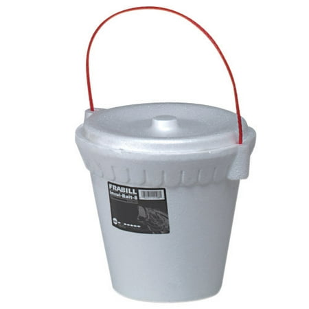 Frabill Fishing Insulated Styrofoam Bait Bucket, 8 (Best Bait For Pike Ice Fishing)