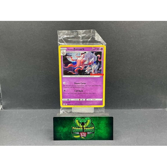 2022 Pokemon Lost Origin Hisuian Zoroark Holo Rare GameStop Promo 76/196 Sealed English