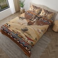thumbnail image 3 of Lotusprinthandmade Native America Inspired Horse Bedding Set (Made in Vietnam) (104x88), Tribal Horse Design Bedding Set, 3 of 5