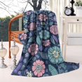 thumbnail image 2 of Pioneer Flower Floral Print Pattern Blanket,Comfortable Soft Lamb Wool Throw Blanket,All Season,Warm Lightweight Blankets for Sofa Bed Couch Living Room Chair,40"x50", 2 of 4