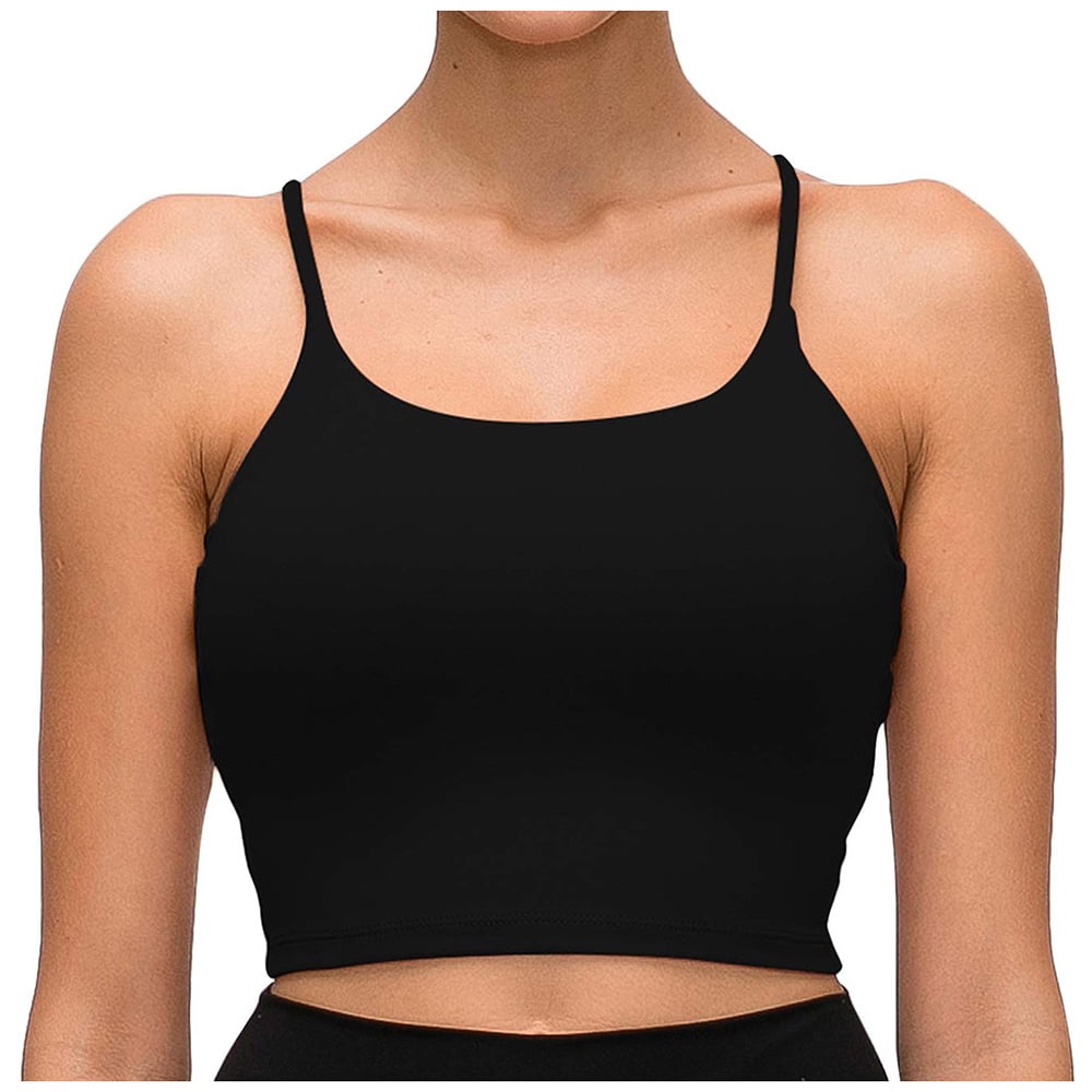 women padded sports bra fitness workout running shirts yoga tank top
