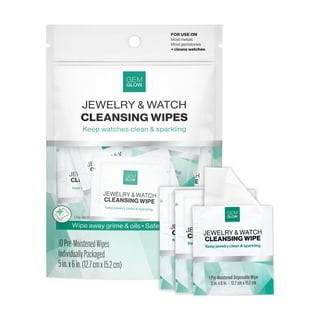 Gem Glow Watch Cleaning Kit with Polishing Cloth & 10 ct. Jewelry Wipes