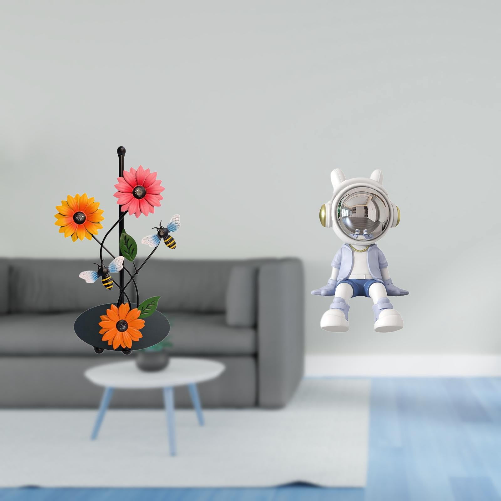 Fiocias Toilet Paper Holder Paper Towel Holder Countertop Desktop Figurine Astronaut Statue Shelf Sturdy Resin Iron Material Suitable for Kitchen Co
