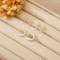 thumbnail image 3 of DORANA 3 Pairs 18K White Gold Plated Butterfly Stud Earrings for Women CZ Hypoallergenic S925 Sterling Silver Post Hoop Earrings Birthday Graduation Mothers Day Jewelry Gifts Teen Her Wife Mom, 3 of 6