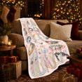 thumbnail image 3 of Sleeping Kittens Watercolor Pink Pattern Whimsical Gentle, Playful Pet Portrait Pattern, Warm Flannel Blanket for Living Room and Bedroom, Cat Lovers Just Because Gift, Pet Lover Home Decor, 3 of 9