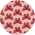 thumbnail image 1 of Ahgly Company Machine Washable Indoor Round Transitional Pastel Pink Area Rugs, 6' Round, 1 of 7