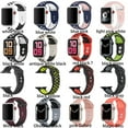 thumbnail image 2 of ALMNVO Sport Silicone Band for Apple Watch Bands 44mm 40mm 45mm 41mm 38mm 42mm ,Soft Silicone Replacement Strap Women Men for iWatch Series 8 7 6 5 4 3 2 Ultra, 2 of 7