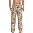 thumbnail image 7 of Salouo Cartoon Owls 1 Print Pajama Pants for Men, Lounge Pants Elastic Waistband Casual Men's sleepwear Loungewear Sleep Pajama Pant -XX-Large, 7 of 7