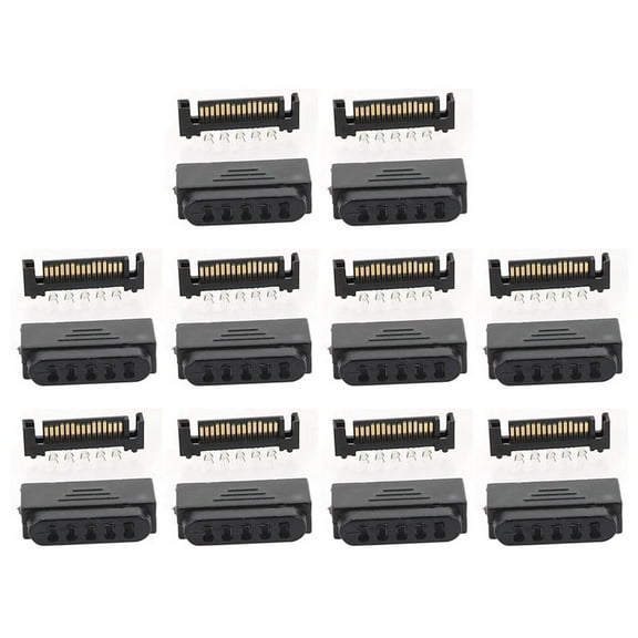 10Pair L29- Plug 5 Holes Male Socket Serial Port 15P Power Connector Shell and