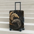 thumbnail image 2 of Lsque Vintage Metal Dragon Printed Luggage Cover, Travel Luggage Protector,Scratch and Dirt Resistant, Fits 18-32 Inch Luggage - Small, 2 of 9