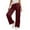 Wine, variant on Satin Pants For Women Silk Wide Leg Pants Low Waist Baggy Pants Lounge Bottoms