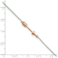 thumbnail image 5 of Sterling Silver Rose-Tone Polished Arrow 9In Plus 1In Ext Anklet (9 X 1) Made In India qg4189-9, 5 of 5