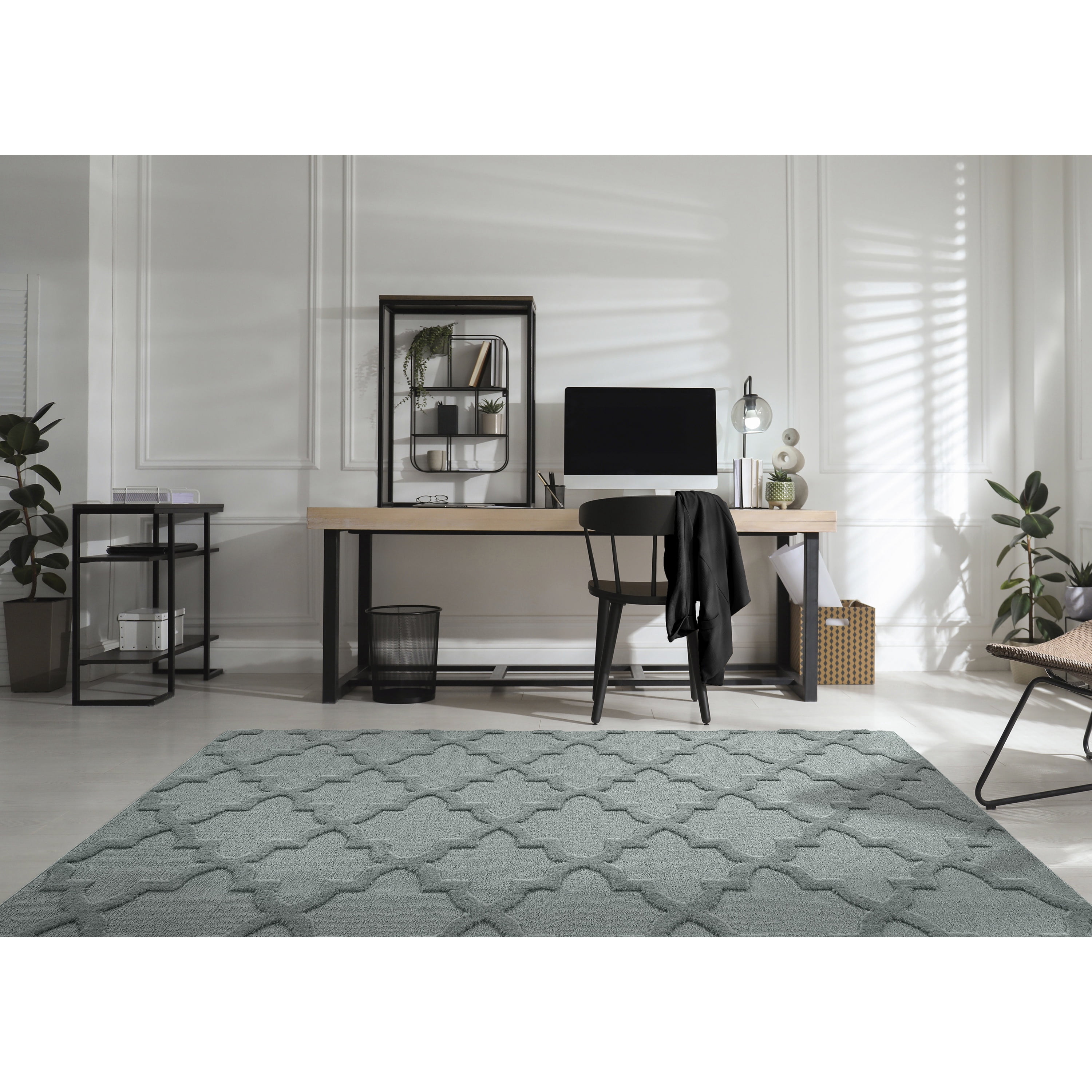 Garland Rug Quatro Polypropylene Sea Foam Indoor Area Rug, 12' x 12'