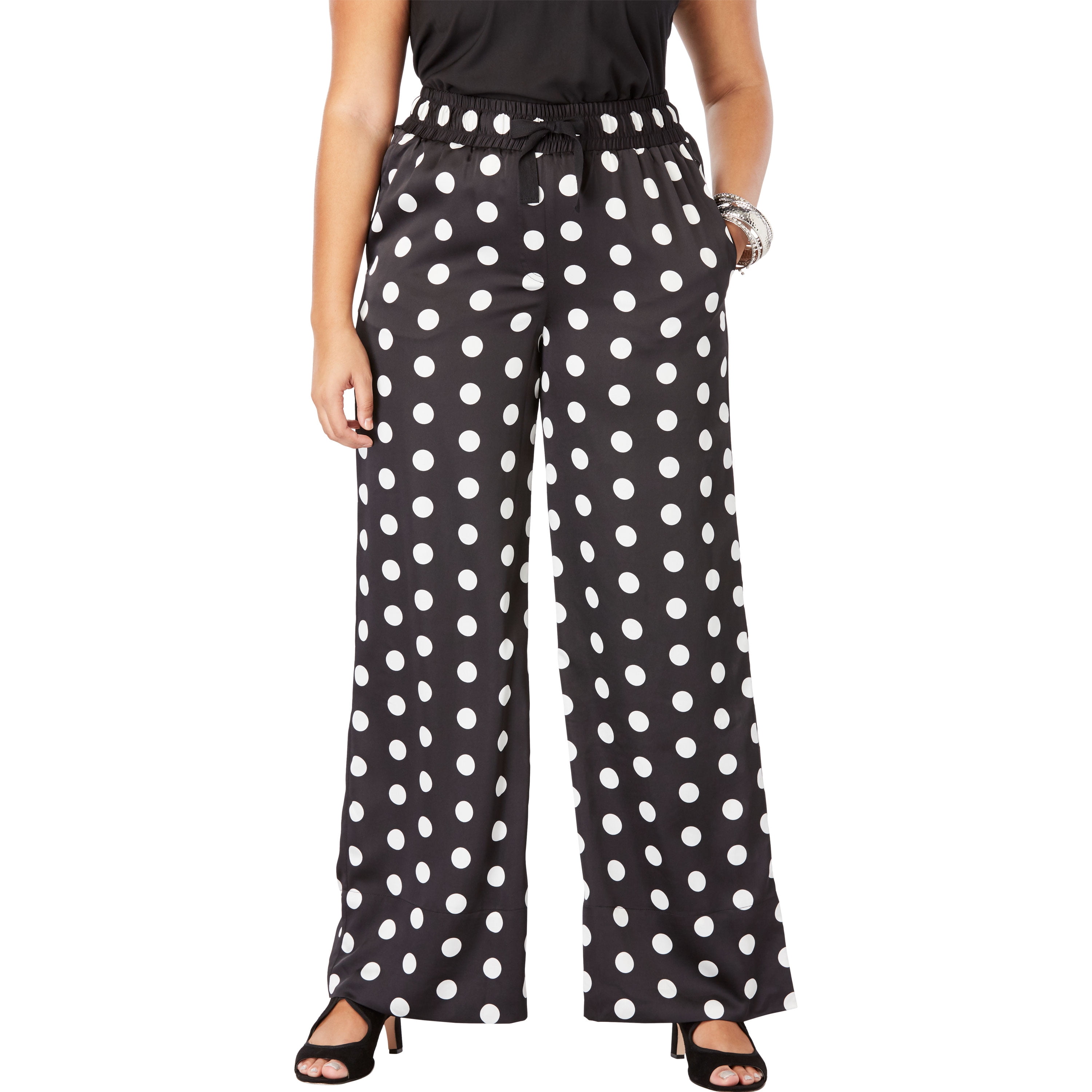 Satin Wide-Leg Pant Pull 