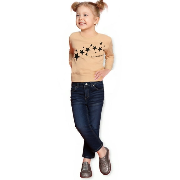 Joe's Jeans Girls' 2-Piece Star Jeans Set Outfit Color: pink Size: 6x