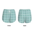 thumbnail image 3 of Balery Blue Print Pattern Women's Running Shorts with Liner 2 Pockets Elastic Workout Athletic Gym Yoga Shorts-Large, 3 of 7