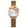 thumbnail image 1 of Casual moda para chicas adolescentes cinturón de malla milanesa reloj de diamantes lindo hello kitty gato de dibujos animados niñas estudiante reloj magnético, 1 of 4