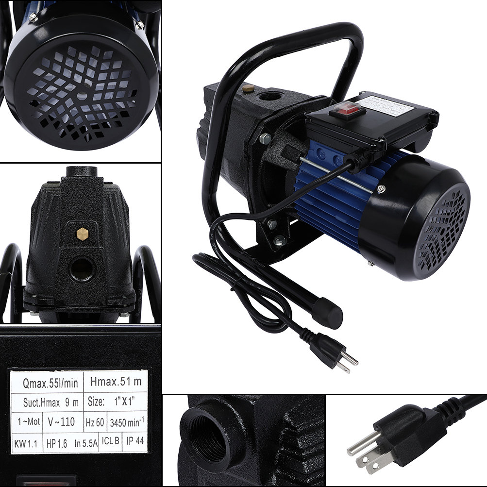 SCITOO Tap Water Booster Pump 265gph Shallow Well Jet Pump 1.6HP Home