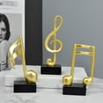 thumbnail image 4 of Desktop Decor,3 Pieces Music Note Resin Sculpture Table Statue Indoor Centerpiece Ornament Piano Lovers Craft Birthday Art Decor, 4 of 9