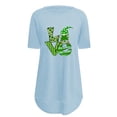 thumbnail image 3 of Pxiakgy Vente Chaude! T-Shirt Trèfle de la Saint-Patrick pour Femmes Chanceux Irlandais Manches Courtes T-Shirt Graphique Trèfle Mode Décontractée Col Rond Manches Courtes Imprimé, 3 of 6