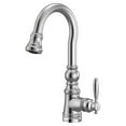 thumbnail image 7 of Moen S53004BG Weymouth Shepherd's Hook Pulldown Kitchen Bar Faucet Featuring Metal Wand with Power Clean, Brushed Gold, 7 of 7