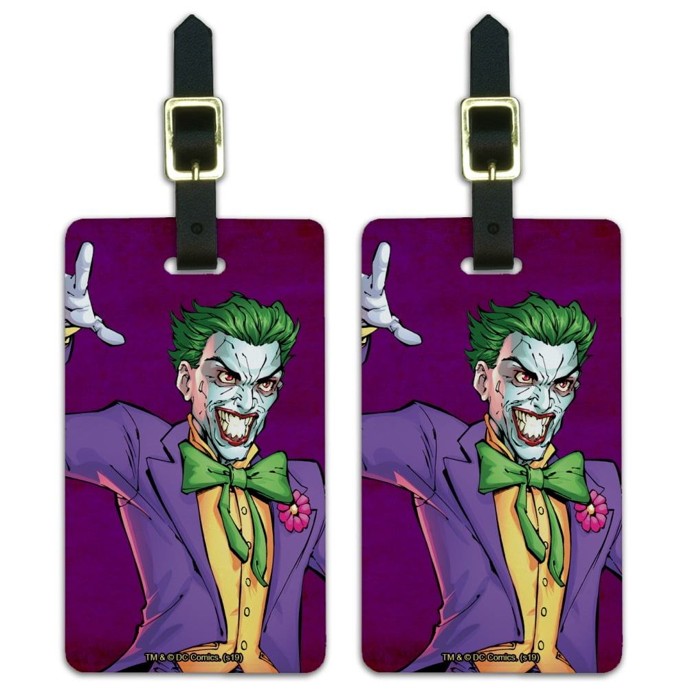 Batman Joker Character Luggage ID Tags Suitcase CarryOn Cards Set of