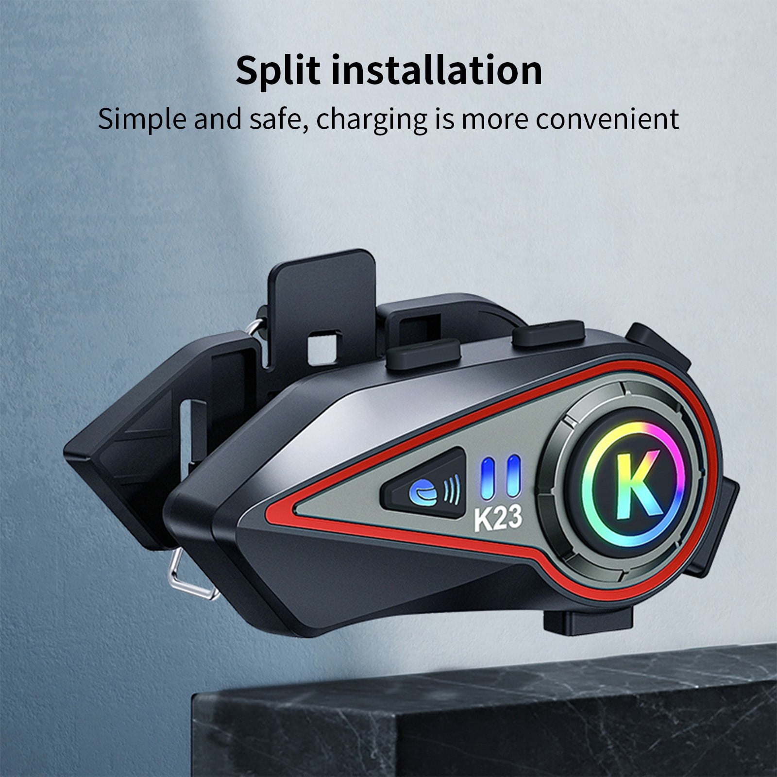 Motorcycle Helmet Bluetooth 5.3, Motorcycle Helmet Speakers, Motorcycle Helmet Bluetooth Headset Ipx6 Automatic Answer/Intelligent Noise, Wireless Bluetooth Headphones for All Helmets