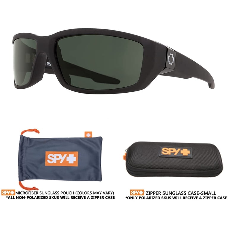 SPY Dirty Mo Soft Matte Black/HD Plus Gray Green Rectangle  display picture 1